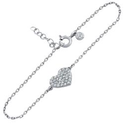 Bratara argint 925 rodiat inimioara cu zirconii - Be in Love [0]